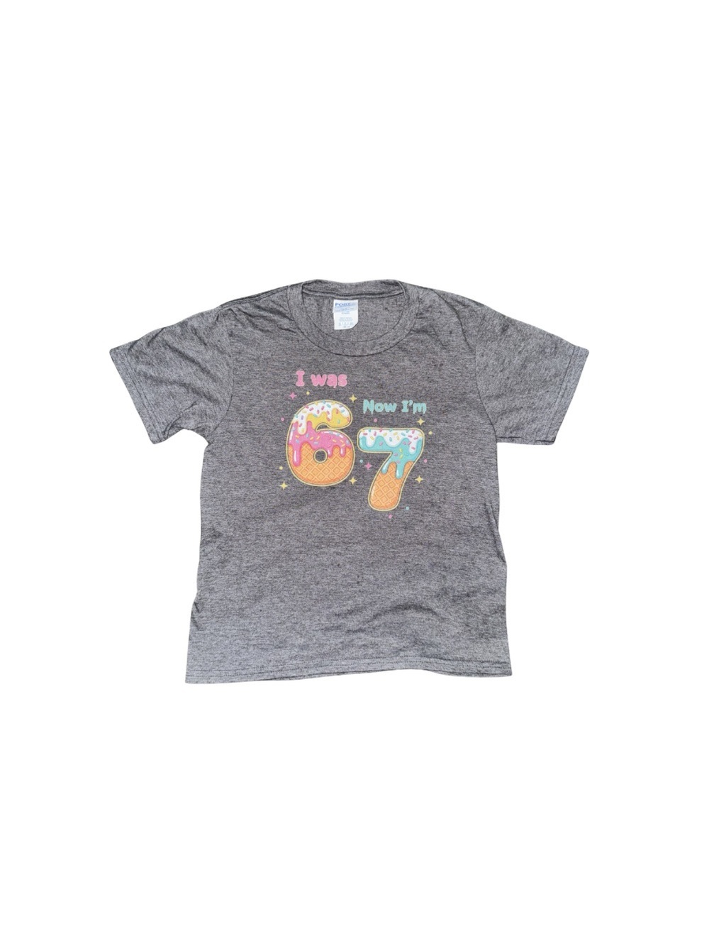 Kids Gray 'I Was 6 Now I'm 7' Donut Graphic Tee